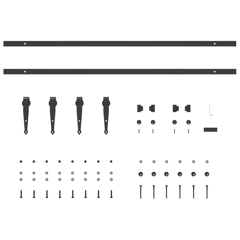 Casa si Gradina/Constructii/Scule de mana si unelte/Accesorii scule de mana - Set usi glisante pentru dulap 213 cm otel carbon - Infinity.ro