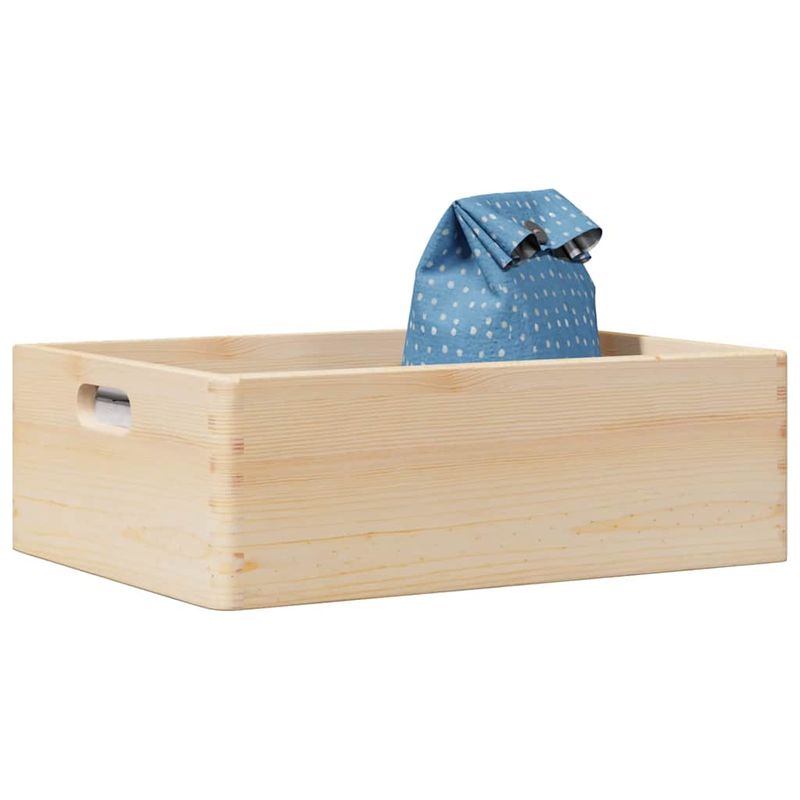 Casa si Gradina - Mobilier - Organizare si depozitare - Cutii depozitare - Cutie din lemn cu manere 40x30x13 cm din lemn masiv de pin - Infinity.ro