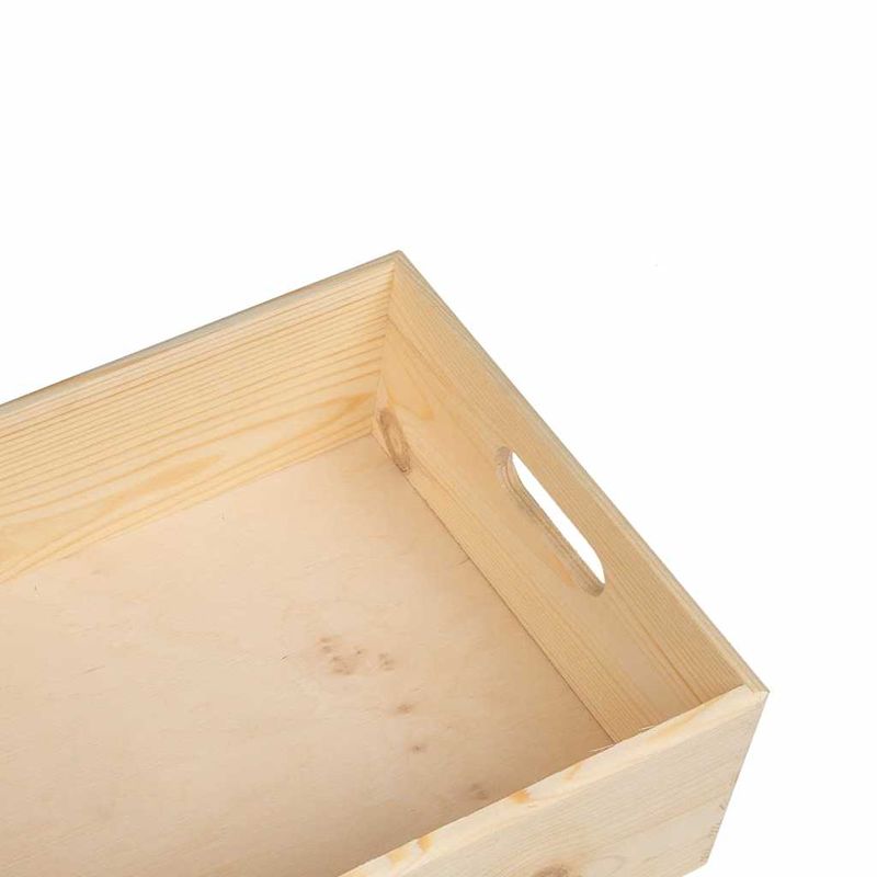 Casa si Gradina - Mobilier - Organizare si depozitare - Cutii depozitare - Cutie din lemn cu manere 40x30x13 cm din lemn masiv de pin - Infinity.ro