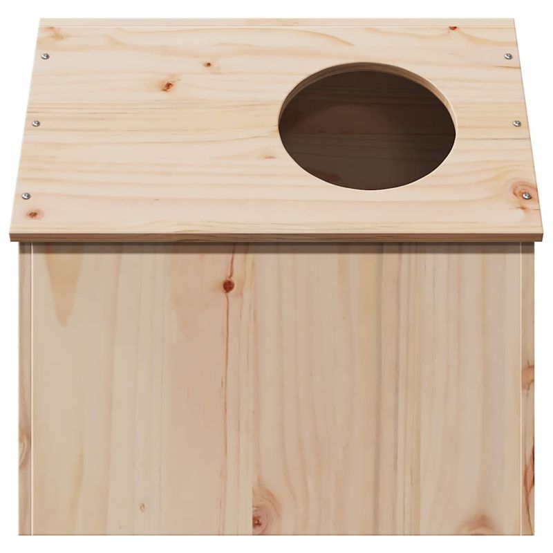 Petshop - Accesorii petshop - Jucarii animale - Ansambluri de joaca - Casa pentru pisici 41x50x50 cm din lemn masiv de pin - Infinity.ro