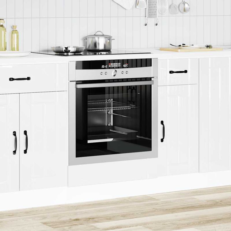 Casa si Gradina - Mobilier - Comode si corpuri - Corpuri bucatarie - Dulap pentru cuptor „Lucca” din lemn prelucrat alb lucios - Infinity.ro