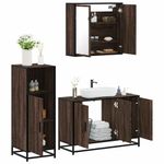 Casa si Gradina - Mobilier - Seturi de mobilier - Seturi baie - Set mobilier de baie, 3 piese, stejar maro, lemn prelucrat - Infinity.ro