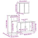 Casa si Gradina - Mobilier - Seturi de mobilier - Seturi baie - Set mobilier de baie, 3 piese, stejar maro, lemn prelucrat - Infinity.ro