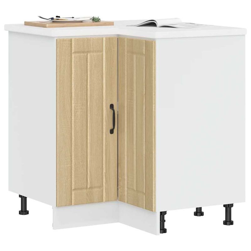 Casa si Gradina - Mobilier - Comode si corpuri - Corpuri bucatarie - Dulap de baza pe colt de bucatarie „Lucca” stejar Sonoma lemn - Infinity.ro