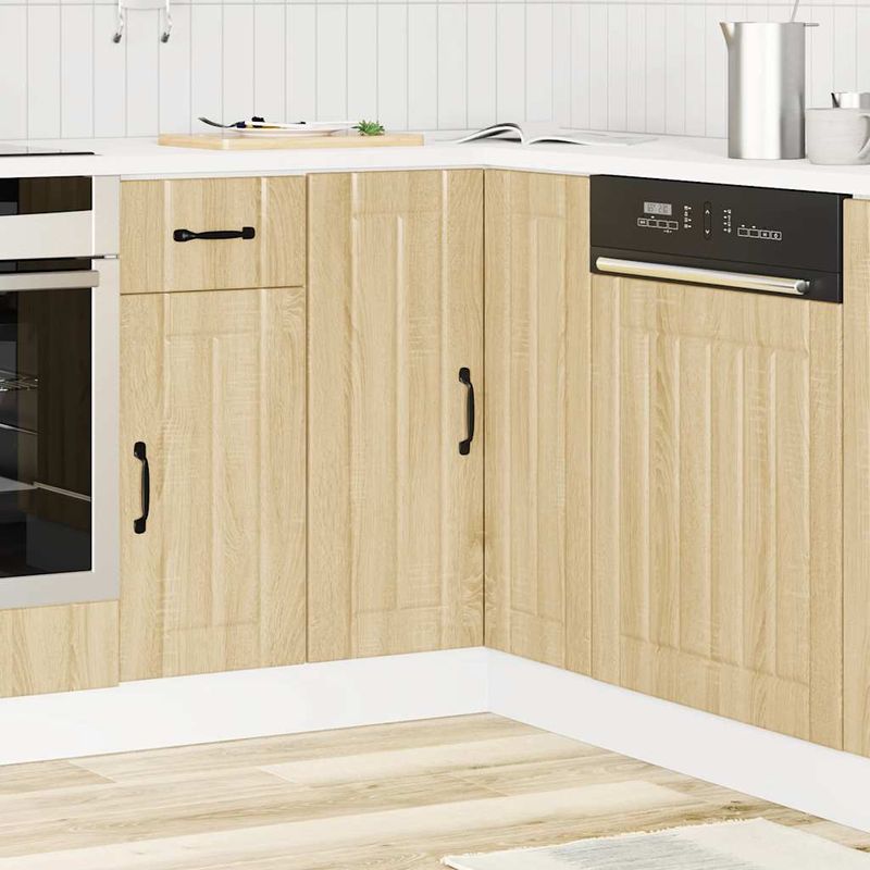 Casa si Gradina - Mobilier - Comode si corpuri - Corpuri bucatarie - Dulap de baza pe colt de bucatarie „Lucca” stejar Sonoma lemn - Infinity.ro