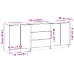 Casa si Gradina - Mobilier - Comode si corpuri - Comode - Dulap, 3 buc., stejar artizanal, 60x30x70 cm, lemn prelucrat - Infinity.ro