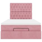 Casa si Gradina - Mobilier - Paturi si accesorii - Paturi - Cadru de pat otoman cu saltele Roz 120x190cm catifea - Infinity.ro