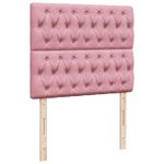 Casa si Gradina - Mobilier - Paturi si accesorii - Paturi - Cadru de pat otoman cu saltele Roz 120x190cm catifea - Infinity.ro