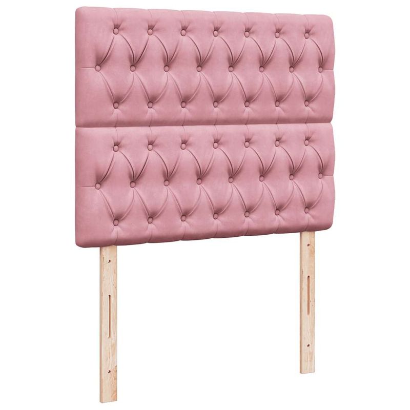 Casa si Gradina - Mobilier - Paturi si accesorii - Paturi - Cadru de pat otoman cu saltele Roz 120x190cm catifea - Infinity.ro