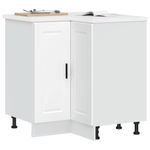 Casa si Gradina - Mobilier - Comode si corpuri - Corpuri bucatarie - Dulap de baza pe colt de bucatarie „Porto”, alb, lemn prelucrat - Infinity.ro