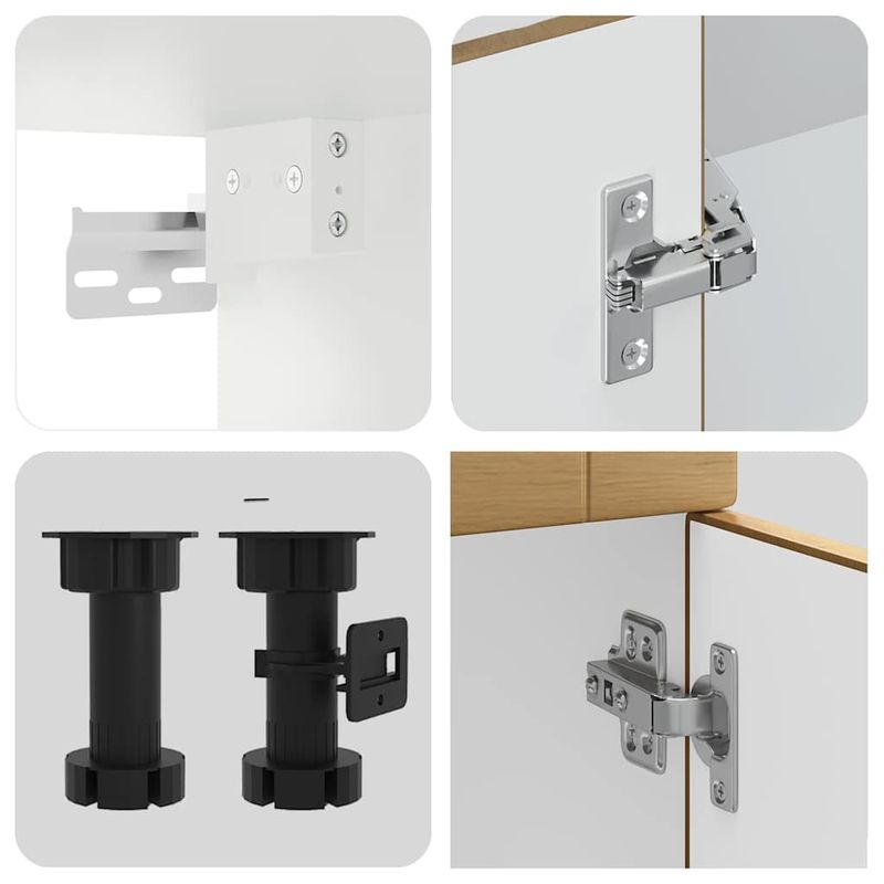 Casa si Gradina - Mobilier - Comode si corpuri - Corpuri bucatarie - Set dulap de bucatarie 4 piese „Kalmar” stejar artizanal lemn - Infinity.ro