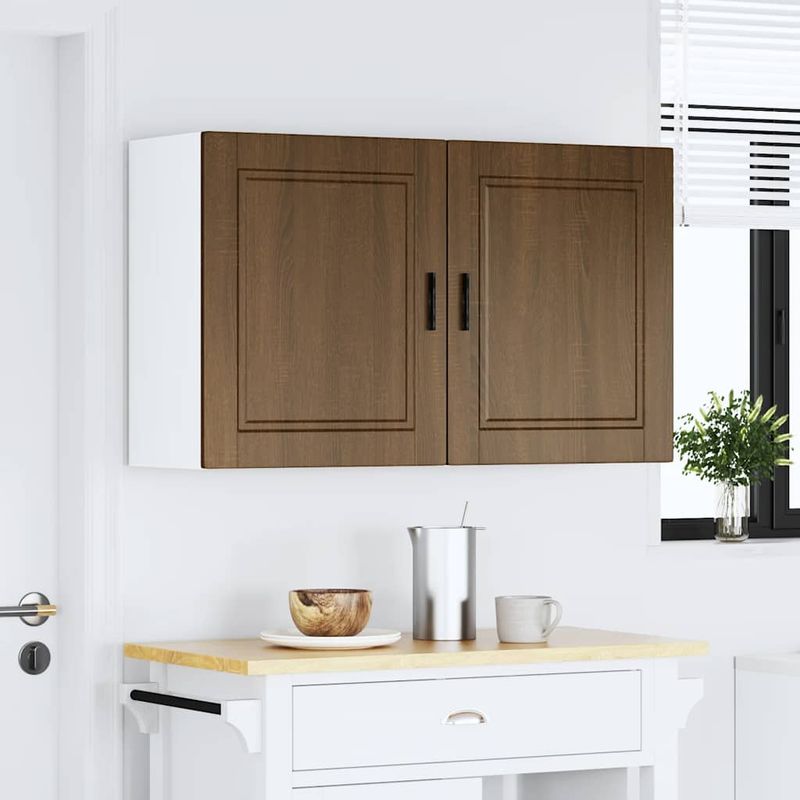 Casa si Gradina - Mobilier - Comode si corpuri - Corpuri bucatarie - Dulapuri de bucatarie 2 buc Porto lemn prelucrat stejar maro - Infinity.ro