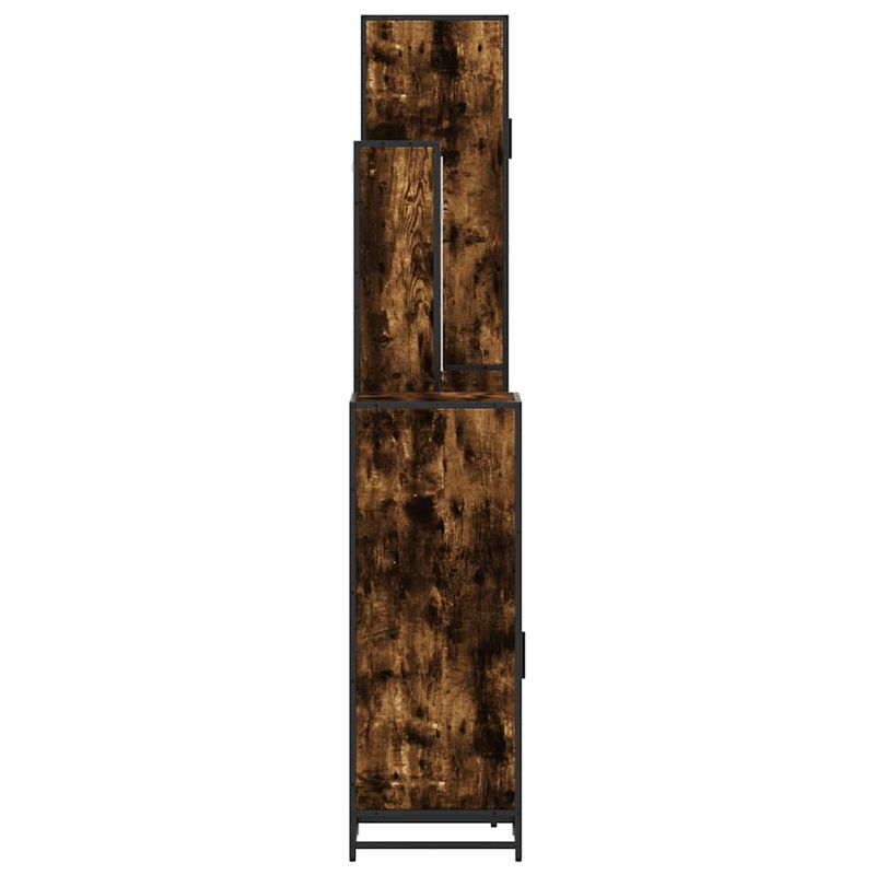 Casa si Gradina - Mobilier - Seturi de mobilier - Seturi baie - Set de mobilier de baie 4 piese Lemn prelucrat de stejar afumat - Infinity.ro