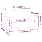 Casa si Gradina - Mobilier - Mobilier copii - Mobilier camera copiilor - Canapea pentru copii cu 2 locuri, crema moale de plus - Infinity.ro