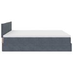 Casa si Gradina - Mobilier - Paturi si accesorii - Paturi - Cadru de pat otoman cu saltea Gri inchis 180x200cm catifea - Infinity.ro