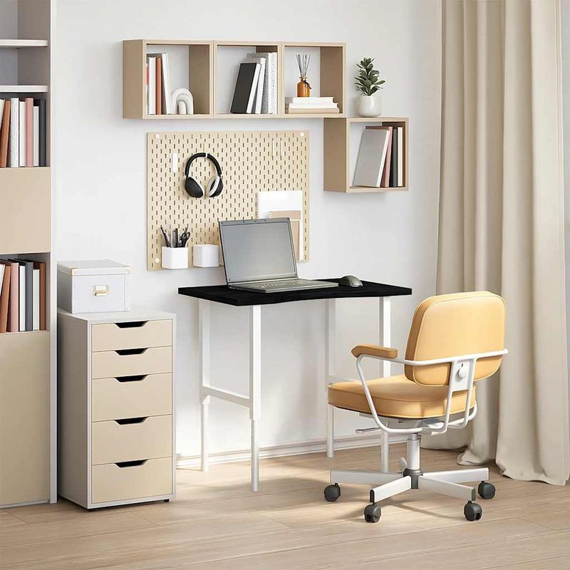 Casa si Gradina - Mobilier - Feronerie si accesorii mobila - Blat de birou maro inchis lemn masiv de stejar dreptunghiular, mărime 80x50x2.5 cm - Infinity.ro