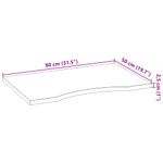 Casa si Gradina - Mobilier - Feronerie si accesorii mobila - Blat de birou maro inchis lemn masiv de stejar dreptunghiular, mărime 80x50x2.5 cm - Infinity.ro