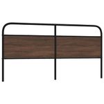 Casa si Gradina - Mobilier - Paturi si accesorii - Accesorii paturi - Tablie de pat, stejar maro, 200 cm, lemn prelucrat si otel - Infinity.ro