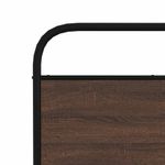 Casa si Gradina - Mobilier - Paturi si accesorii - Accesorii paturi - Tablie de pat, stejar maro, 200 cm, lemn prelucrat si otel - Infinity.ro