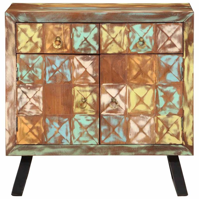 Casa si Gradina - Mobilier - Comode si corpuri - Comode - Dulap/sertar multicolor 70x35x70 cm lemn masiv reciclat - Infinity.ro