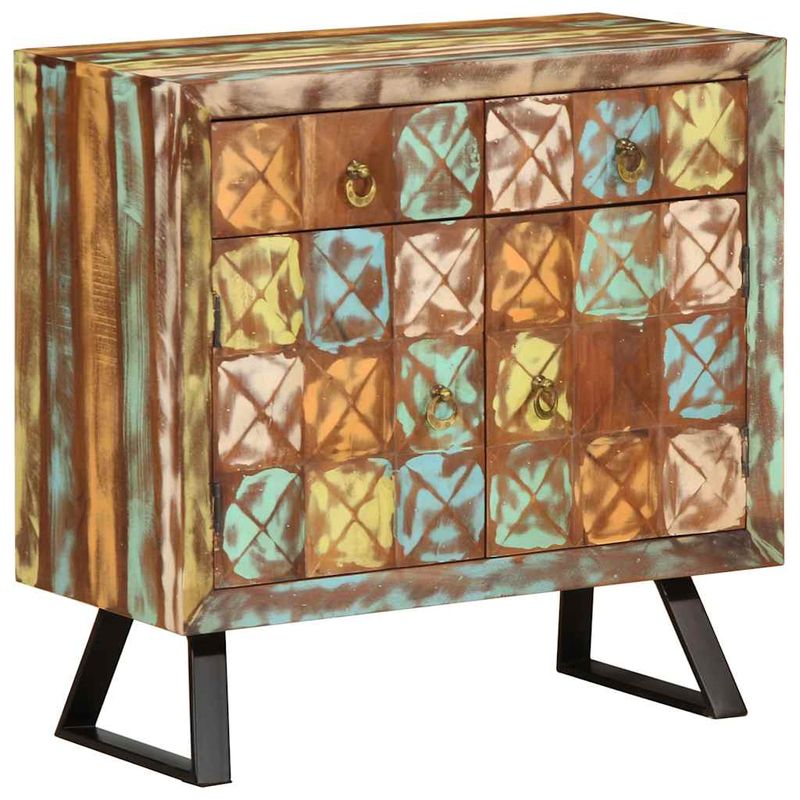 Casa si Gradina - Mobilier - Comode si corpuri - Comode - Dulap/sertar multicolor 70x35x70 cm lemn masiv reciclat - Infinity.ro
