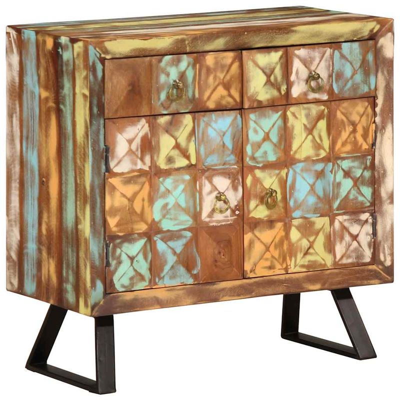 Casa si Gradina - Mobilier - Comode si corpuri - Comode - Dulap/sertar multicolor 70x35x70 cm lemn masiv reciclat - Infinity.ro