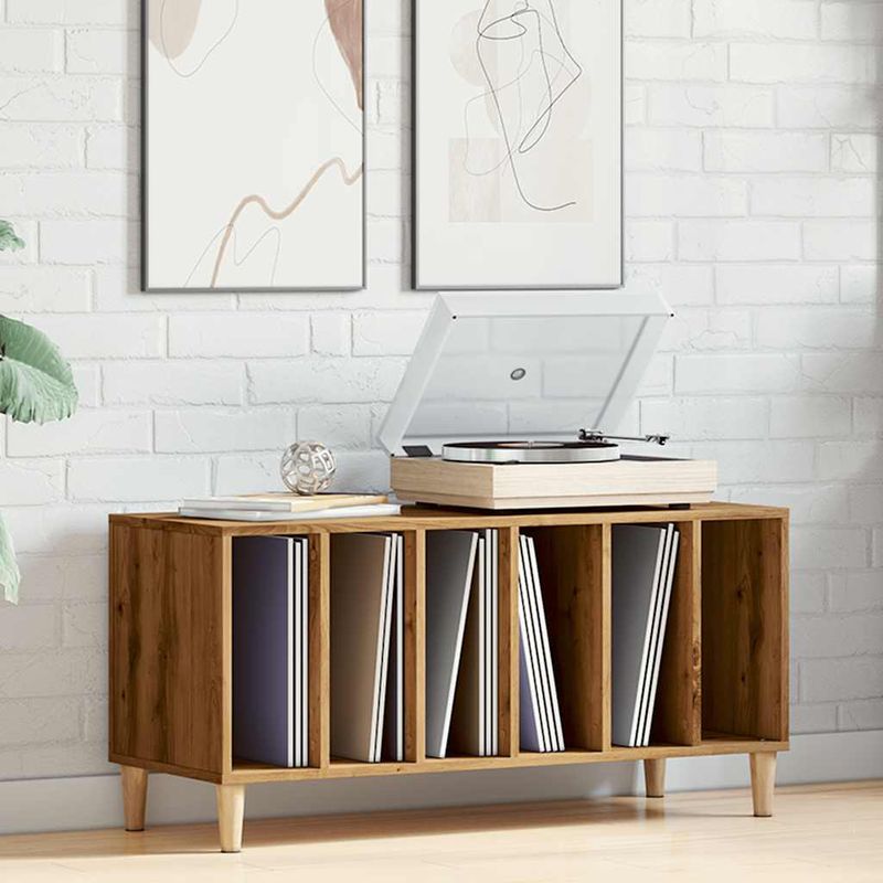 Casa si Gradina - Mobilier - Dulapuri si sifoniere - Dulapuri - Dulap de discuri stejar artizanal, 100x38x48 cm, lemn prelucrat - Infinity.ro