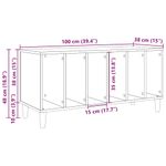 Casa si Gradina - Mobilier - Dulapuri si sifoniere - Dulapuri - Dulap de discuri stejar artizanal, 100x38x48 cm, lemn prelucrat - Infinity.ro