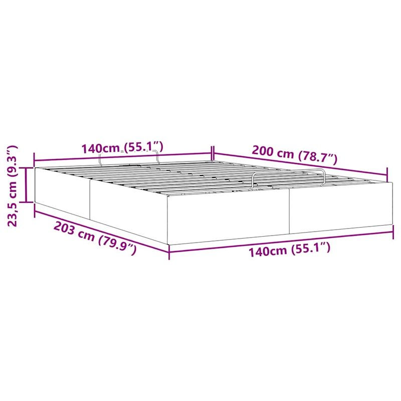 Casa si Gradina - Mobilier - Paturi si accesorii - Paturi - Cadru de pat otoman fara saltea Gri inchis 140x200 cm catifea - Infinity.ro