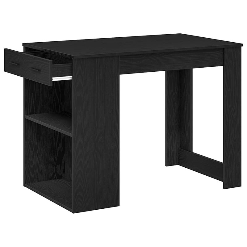 Casa si Gradina - Mobilier - Mese si birouri - Mese bucatarie si dining - Birou cu sertar raft Stejar negru 102x62x77,5 cm lemn prelucrat - Infinity.ro