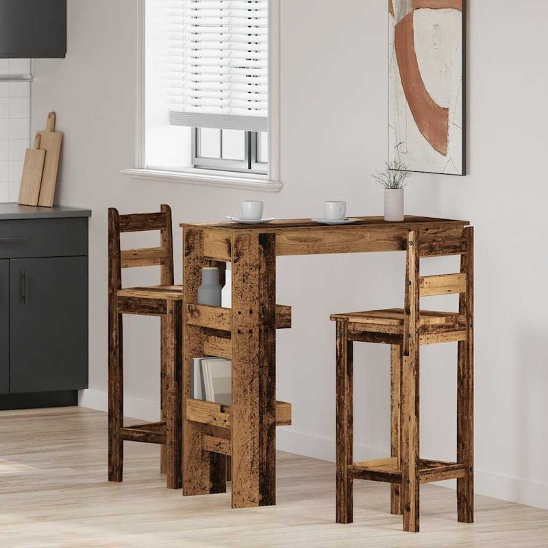 Casa si Gradina - Mobilier - Mese si birouri - Mese bucatarie si dining - Masa bar de perete, lemn vechi, 102x45x103,5 cm, lemn compozit - Infinity.ro