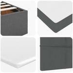 Casa si Gradina - Mobilier - Paturi si accesorii - Paturi - Cadru pat otoman cu saltea tesatura gri inchis 120x190 cm - Infinity.ro