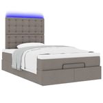 Casa si Gradina - Mobilier - Paturi si accesorii - Paturi - Cadru de pat otoman cu saltea Taupe 120x200cm Material - Infinity.ro