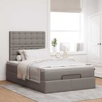 Casa si Gradina - Mobilier - Paturi si accesorii - Paturi - Cadru de pat otoman cu saltea Taupe 120x200cm Material - Infinity.ro