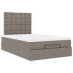 Casa si Gradina - Mobilier - Paturi si accesorii - Paturi - Cadru de pat otoman cu saltea Taupe 120x200cm Material - Infinity.ro