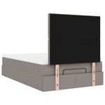 Casa si Gradina - Mobilier - Paturi si accesorii - Paturi - Cadru de pat otoman cu saltea Taupe 120x200cm Material - Infinity.ro