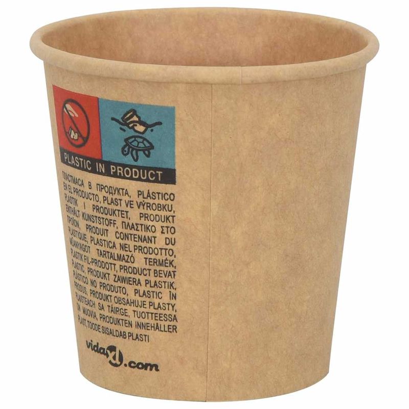 Casa si Gradina - Bucatarie si vesela - Cani si pahare - Cani si cesti - Cesti de cafea din hartie 1000 buc 4oz 100ml maro - Infinity.ro