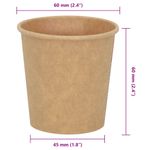 Casa si Gradina - Bucatarie si vesela - Cani si pahare - Cani si cesti - Cesti de cafea din hartie 1000 buc 4oz 100ml maro - Infinity.ro