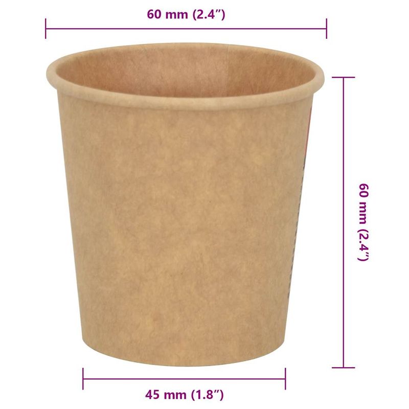 Casa si Gradina - Bucatarie si vesela - Cani si pahare - Cani si cesti - Cesti de cafea din hartie 1000 buc 4oz 100ml maro - Infinity.ro