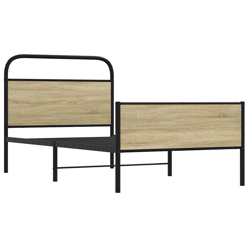 Casa si Gradina - Mobilier - Paturi si accesorii - Paturi - Cadru pat fara saltea stejar sonoma 100x200 cm lemn prelucrat - Infinity.ro