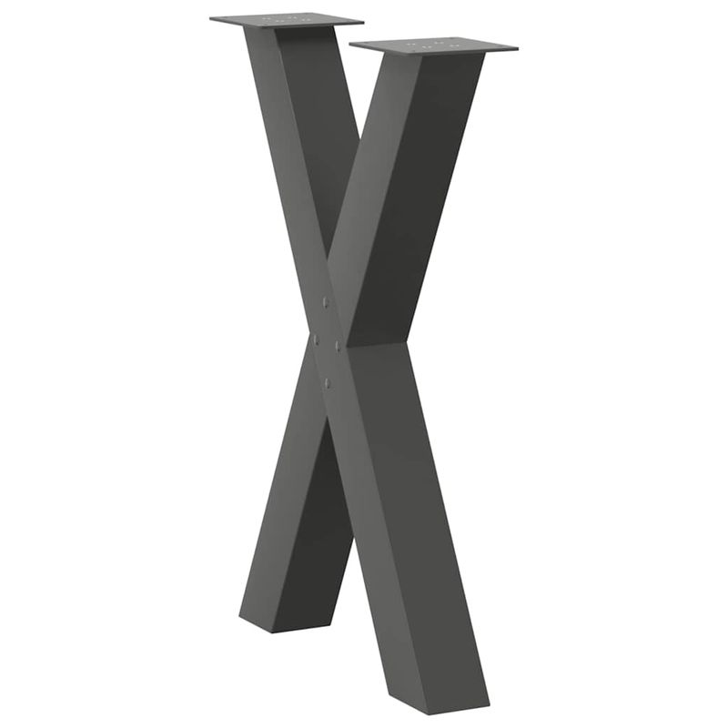 Casa si Gradina - Mobilier - Feronerie si accesorii mobila - Picioare pentru masa in forma de X, 2 buc Antracit Otel, mărime 50x(72-73) cm (80 mm) - Infinity.ro