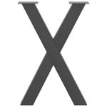 Casa si Gradina - Mobilier - Feronerie si accesorii mobila - Picioare pentru masa in forma de X, 2 buc Antracit Otel, mărime 50x(72-73) cm (80 mm) - Infinity.ro
