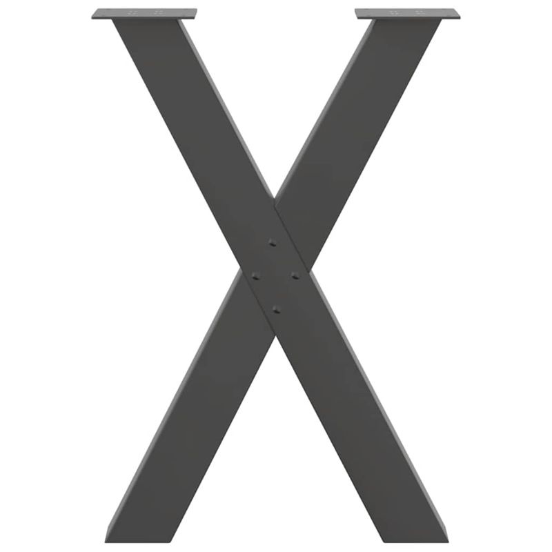 Casa si Gradina - Mobilier - Feronerie si accesorii mobila - Picioare pentru masa in forma de X, 2 buc Antracit Otel, mărime 50x(72-73) cm (80 mm) - Infinity.ro