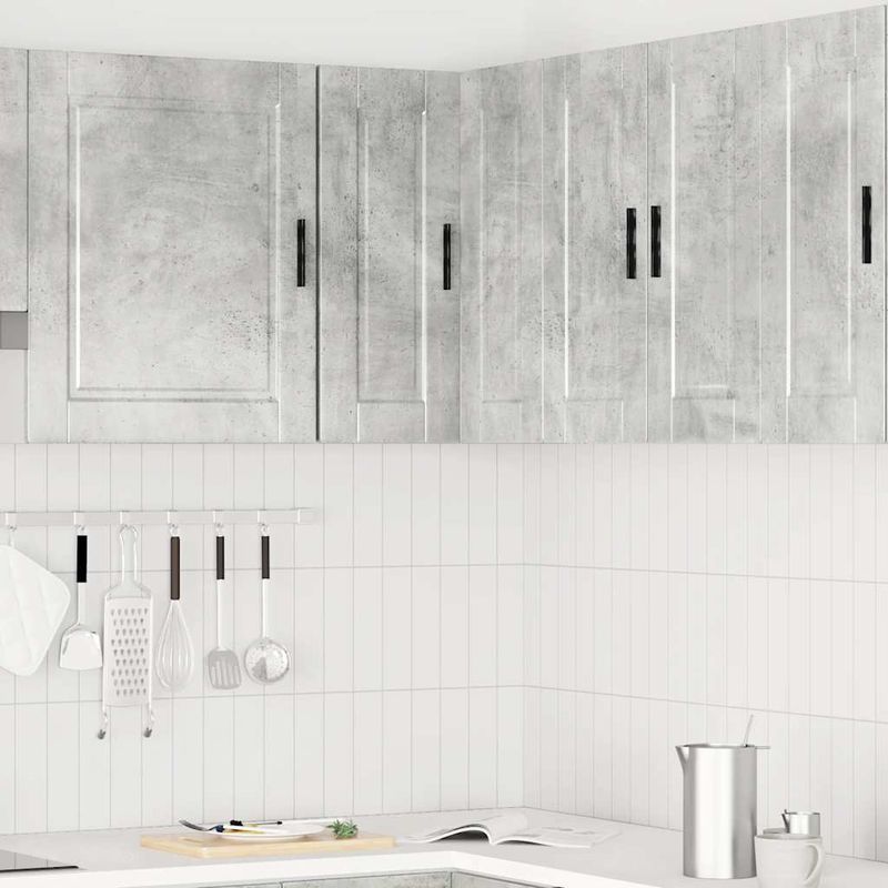 Casa si Gradina - Mobilier - Comode si corpuri - Corpuri bucatarie - Dulap de colt de bucatarie „Porto” Lemn prelucrat gri beton - Infinity.ro