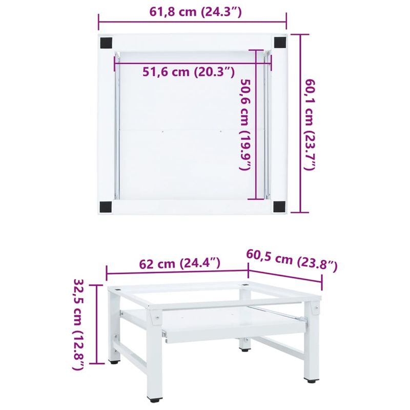 Electronice si Electrocasnice - Masini de spalat vase - Accesorii masini de spalat vase - Suport masina de spalat cu raft retractabil, alb - Infinity.ro