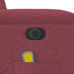 Ingrijire personala si Cosmetice - Sanatate si wellness - Articole wellness - Fotolii de masaj - Fotoliu de masaj electric rabatabil cu ridicare rosu vin textil - Infinity.ro