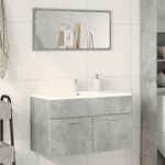 Casa si Gradina - Mobilier - Mobilier baie - Comode baie - Dulap de chiuveta baie gri beton, 90x38,5x46 cm, lemn prelucrat - Infinity.ro