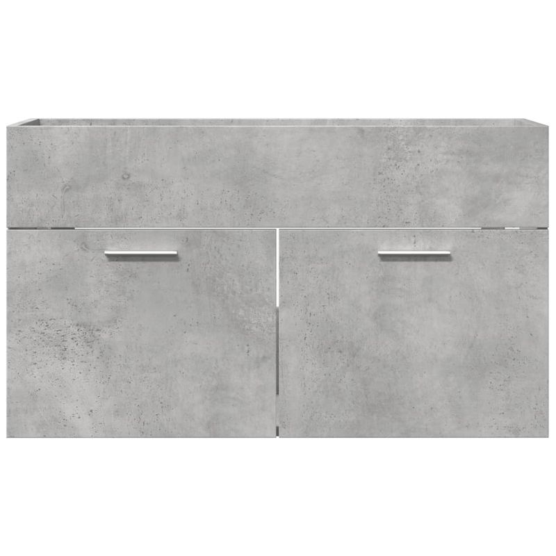 Casa si Gradina - Mobilier - Mobilier baie - Comode baie - Dulap de chiuveta baie gri beton, 90x38,5x46 cm, lemn prelucrat - Infinity.ro