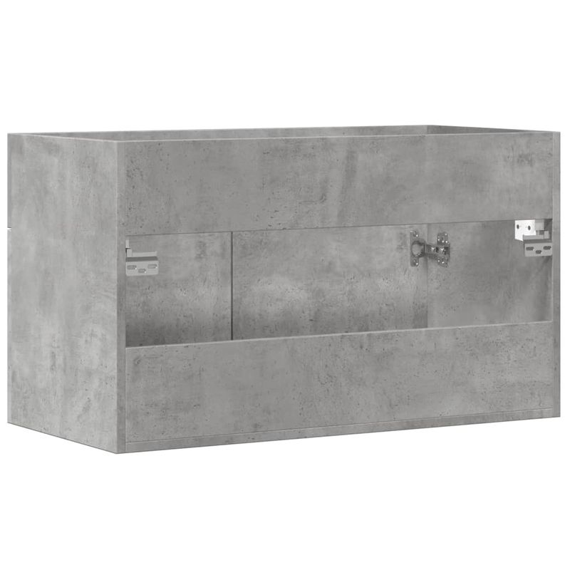 Casa si Gradina - Mobilier - Mobilier baie - Comode baie - Dulap de chiuveta baie gri beton, 90x38,5x46 cm, lemn prelucrat - Infinity.ro
