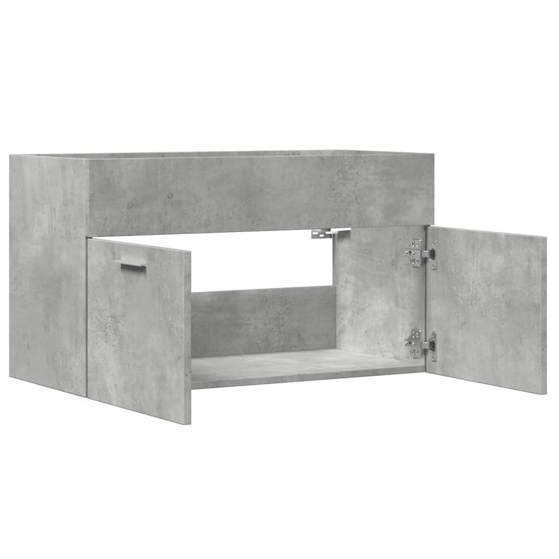 Casa si Gradina - Mobilier - Mobilier baie - Comode baie - Dulap de chiuveta baie gri beton, 90x38,5x46 cm, lemn prelucrat - Infinity.ro